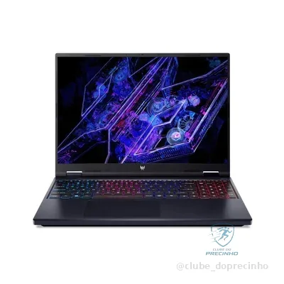 Notebook Acer Predator Phn16-72-99my Intel Ci9 14900hx 14ª Gen 32gb 1TB SSD RTX 4070 W11 Home - NH.QTVAL.002