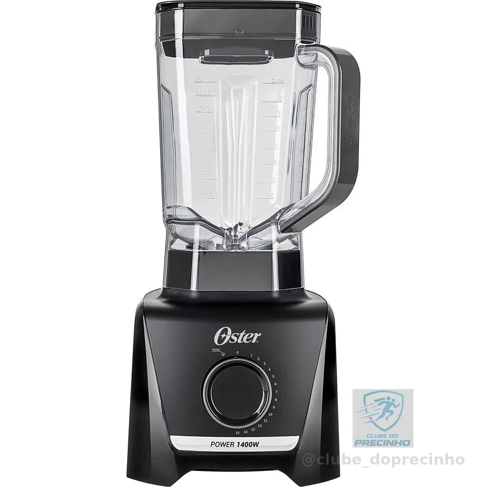 Liquidificador Oster Preto 3,2 Litros 15 Velocidades + Pulsar Preto 127v