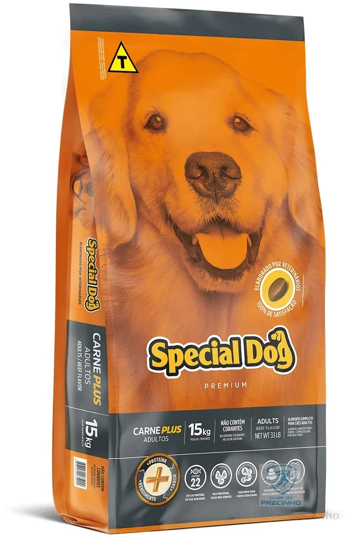 Ração Special Dog Premium Carne Plus Adultos 15Kg