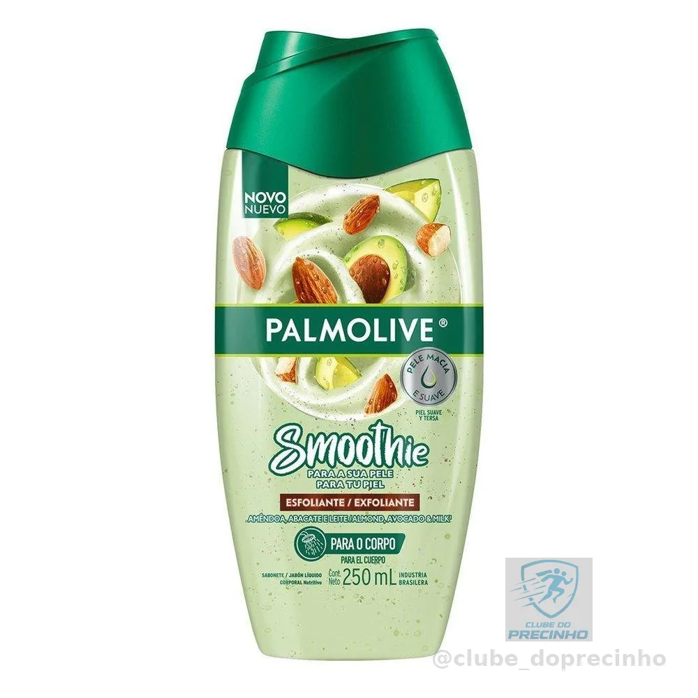 Sabonete Líquido Palmolive Smoothie Esfoliante Amêndoa Abacate e Leite 250ml
