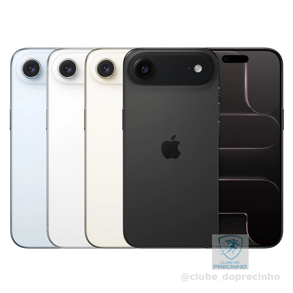 Celular Apple iPhone 17 Air 256GB 5G iOS Tela 6,6" polegadas 48MP Chip A19 Pro com Design Ultra-Fino