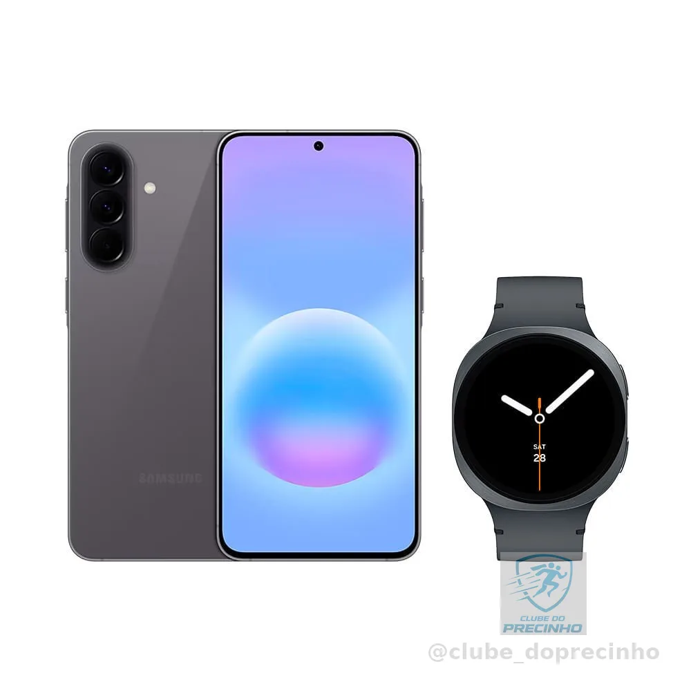 Galaxy A57 5G (256GB) - Cinza + Galaxy Watch8 BT 44mm - Grafite