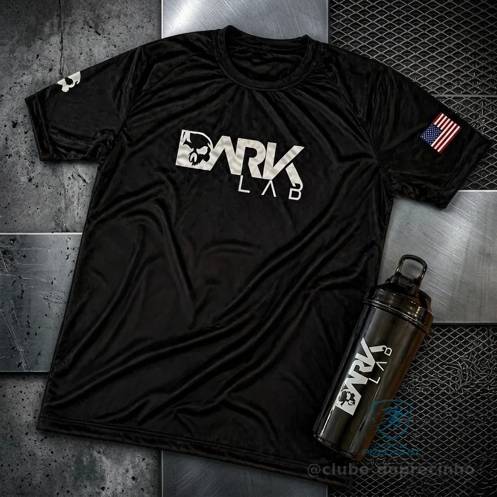 Kit Camiseta Caveira Dry-Fit 2.0 + Coqueteleira Fuse 700ml Dark Lab
