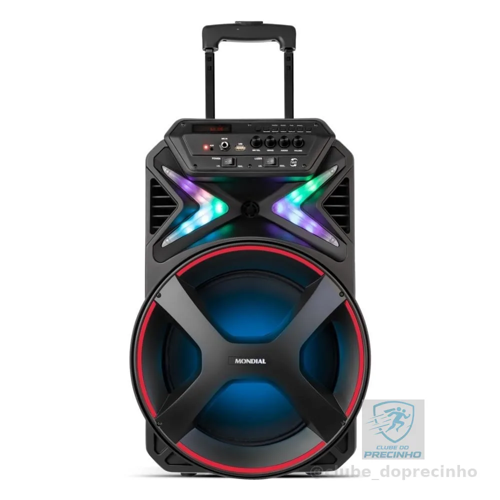 Caixa de Som Amplificada Mondial Connect Lights CM-400 400w Bivolt