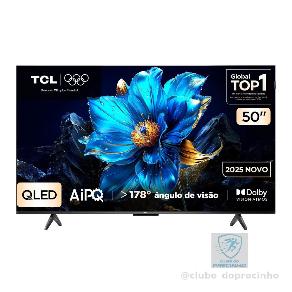 Smart TV 50 50P7K 4K QLED UHD 60Hz com Sistema Operacional Google TV TCL