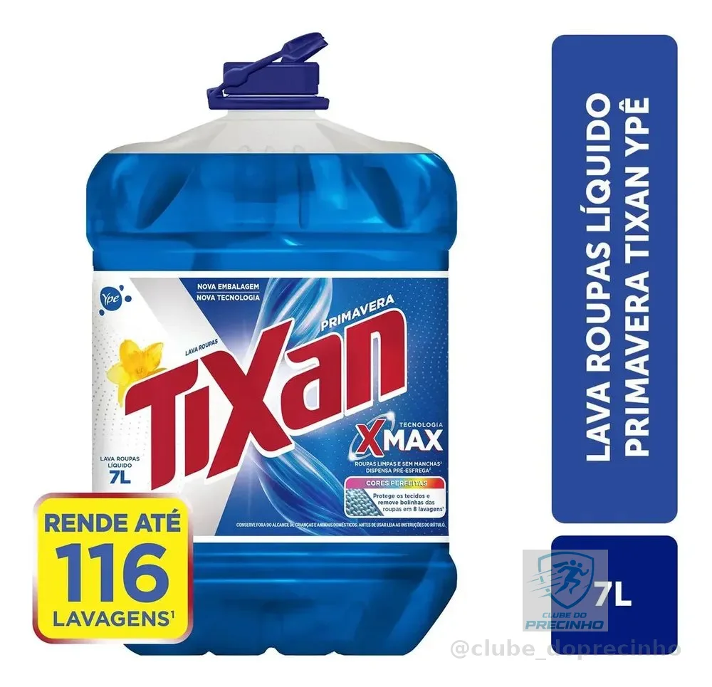 Lava Roupas Líquido Tixan Ypê Primavera 7 Litros