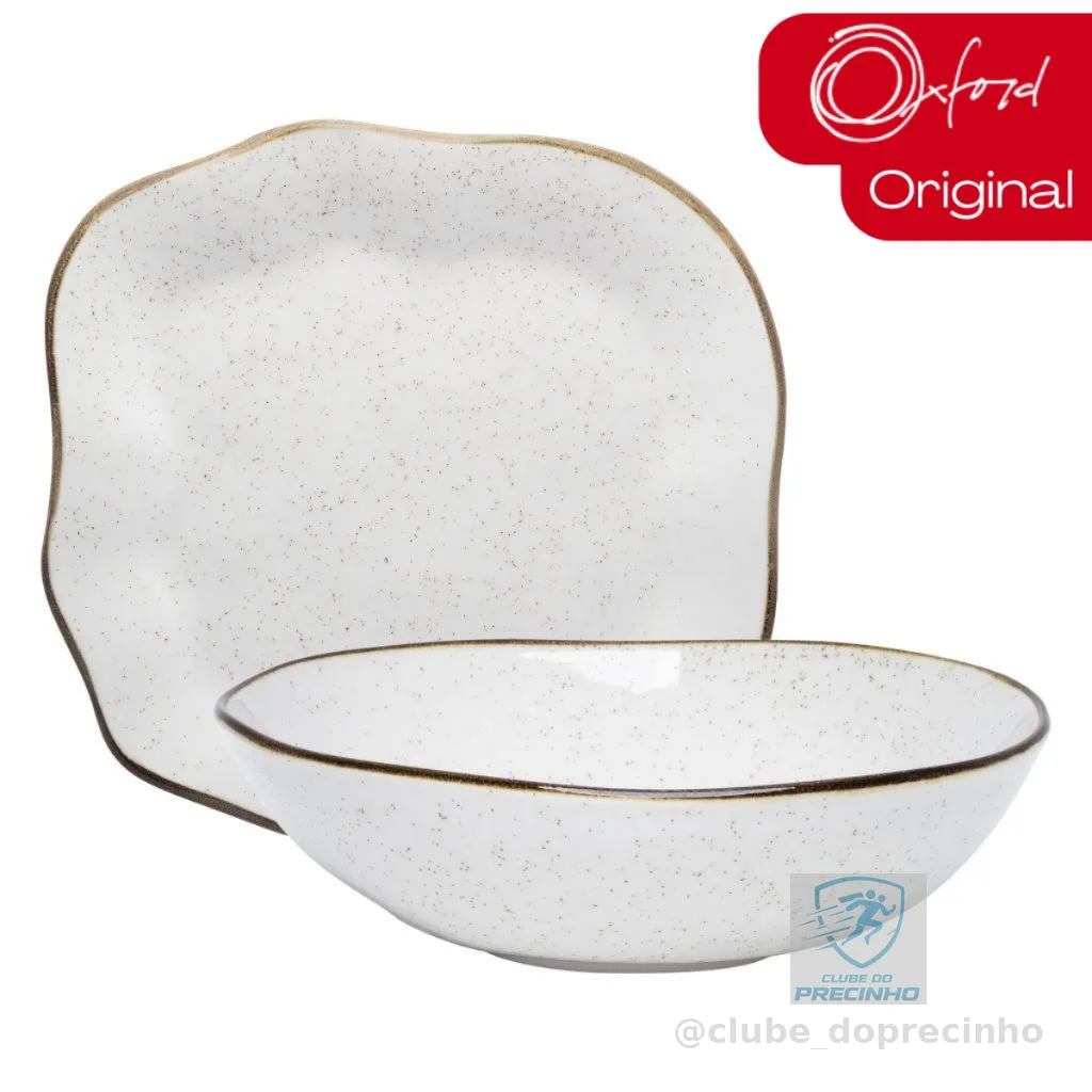 Conjunto Travessa Saladeira Baixelas Para Servir Ryo Maresia Areia Oxford Porcelanas