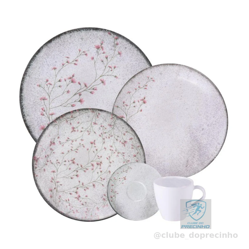 Jogo de Jantar Floralis Porcelana Decorada 20 Peças Tramontina