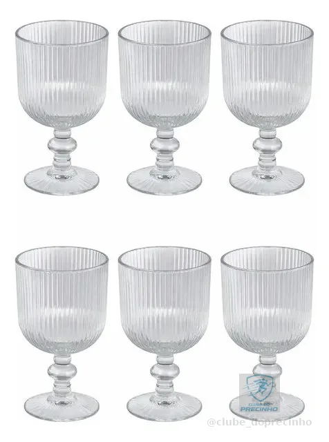Conjunto 6 Taça Athens De Vidro 380ml