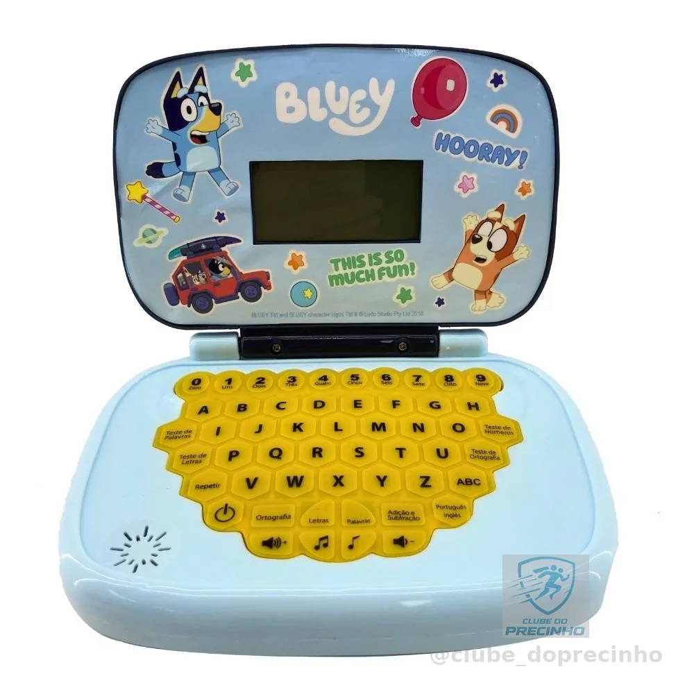 Laptop Infantil Educativo Candide Bluey Bilíngue