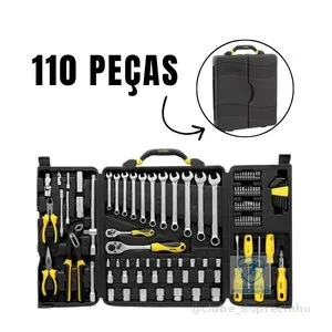 Jogo de Ferramentas Profissional Vonder com 110 Peças Completo e Resistente