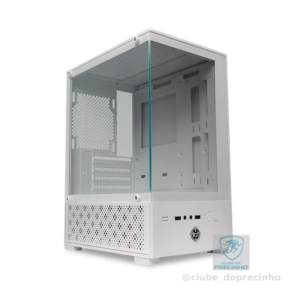 Gabinete Gamer TGT Legion, Mini-Tower, Lateral de Vidro, Branco, TGT-LGN-WH