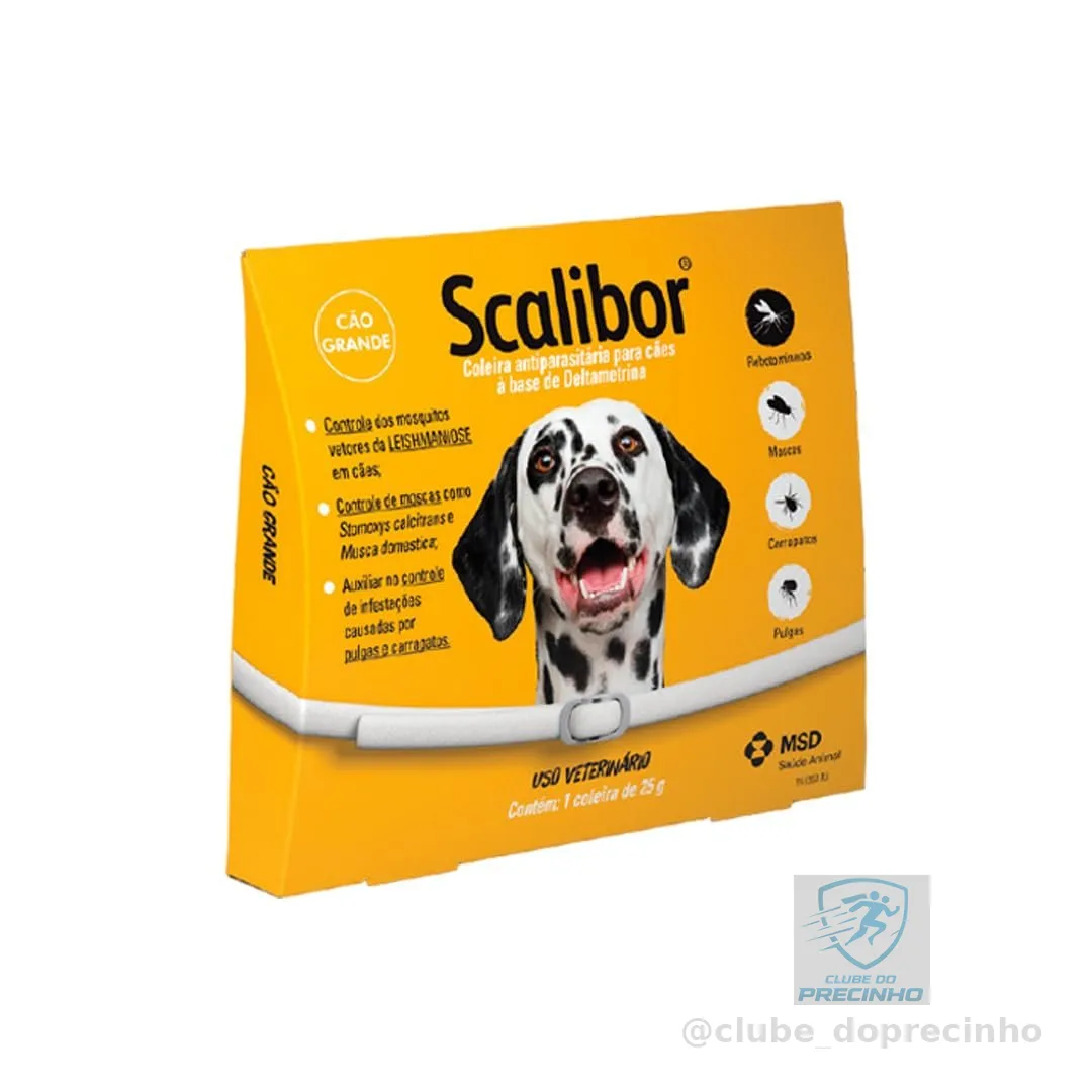 Scalibor® 25g - Coleira Antiparasitária contra mosquitos vetores da Leishmaniose - Cães porte grande 65cm - MSD Saúde Animal