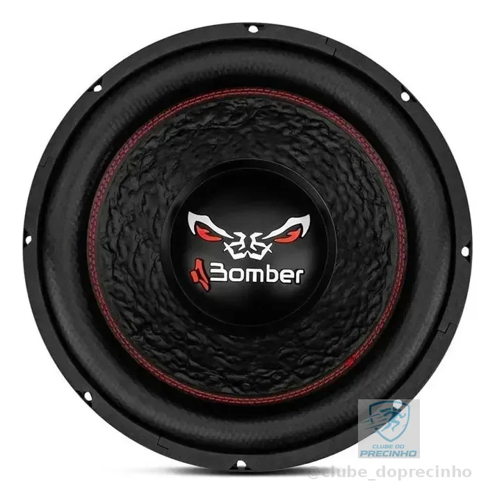 Alto Falante Subwoofer 12 Pol Bomber Bicho Papão 4+4 Ohms 600w Rms Bobina Dupla