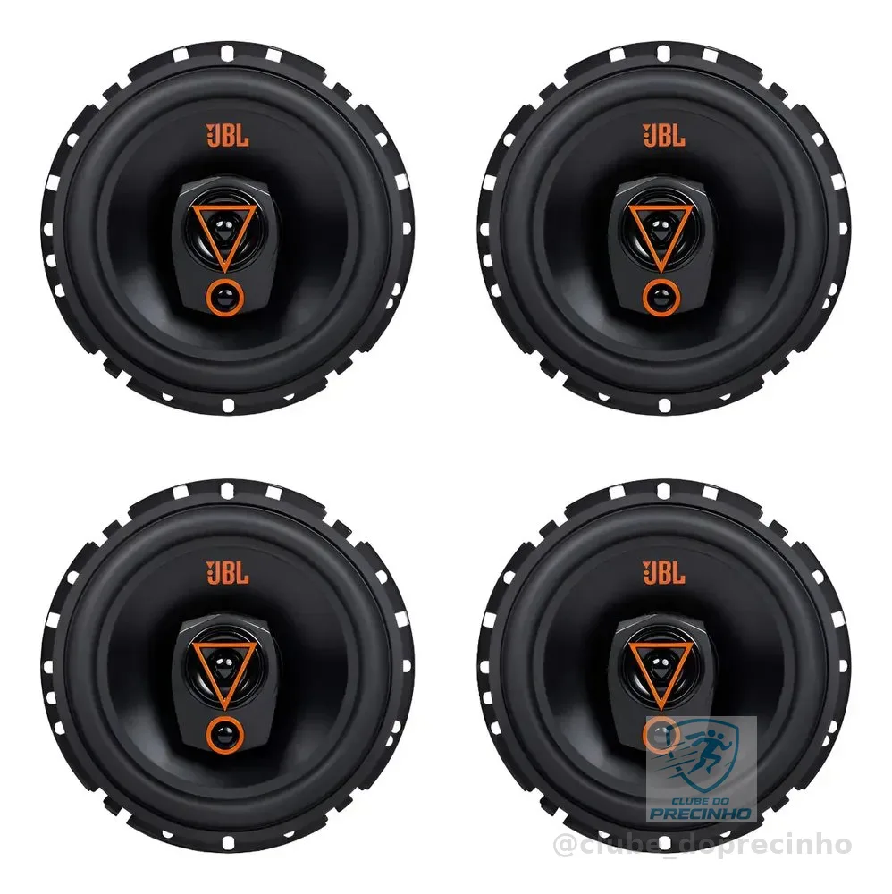 Kit 4 Falantes 6 Polegadas Jbl 6trms80 Triaxial 320w 4 Ohms Preto