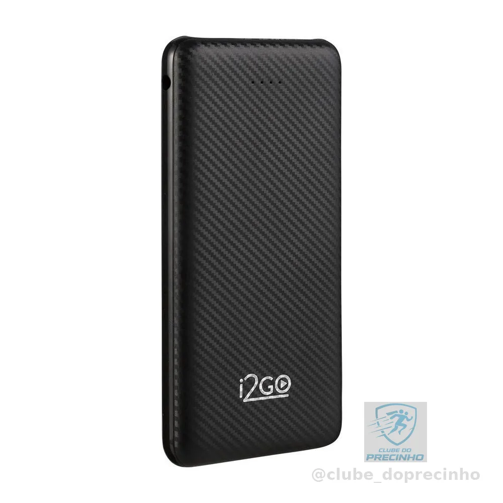 Carregador Portatil Power Bank i2GO 10000mAh 1 USB-C e 2 USB-A