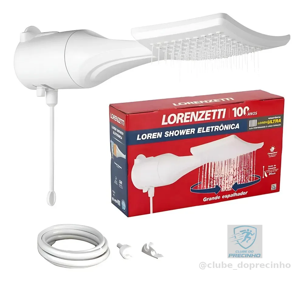 Chuveiro Ducha Lorenzetti Loren Shower Eletrônico Branco 6800w 220V