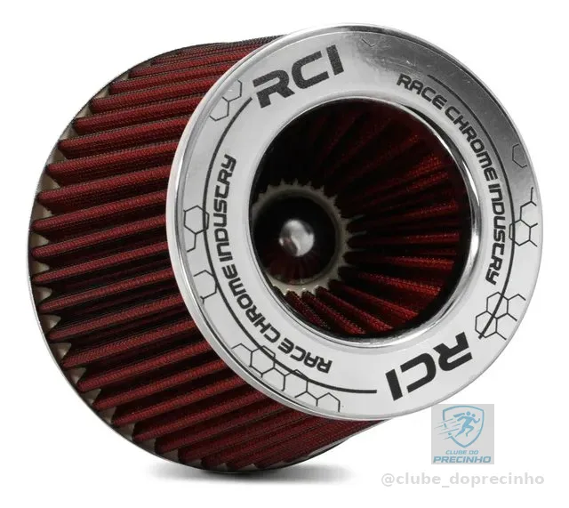 Filtro Ar Esportivo Duplo Fluxo Grande Cônico Universal Rc