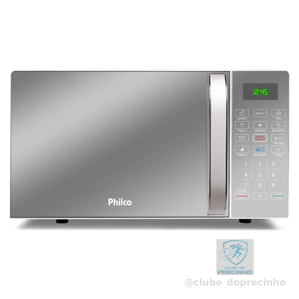 Microondas 20 Litros Philco PME25 1100w Limpa Fácil Espelhado