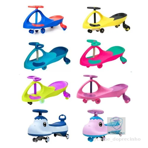 Carrinho de Rolimã Super Car com Led Suporta até 100kg Unitoys