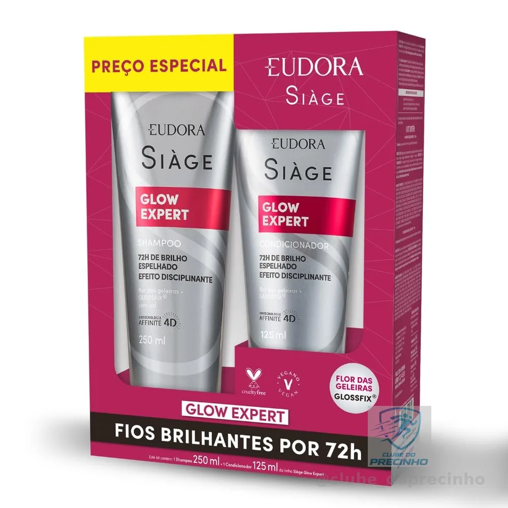 Eudora Siàge Promopack Glow Expert Shampoo 250ml + Condicionador 125ml