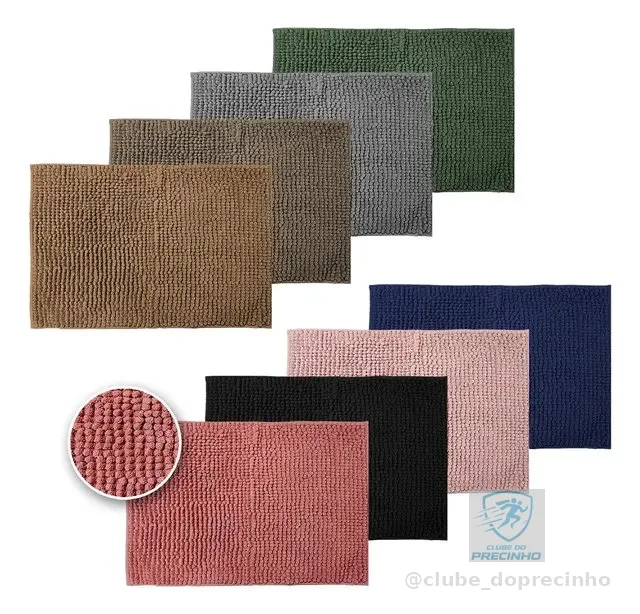 Kit 4 Tapetes De Banheiro 40x60 Antiderrapante Bolinha Macio