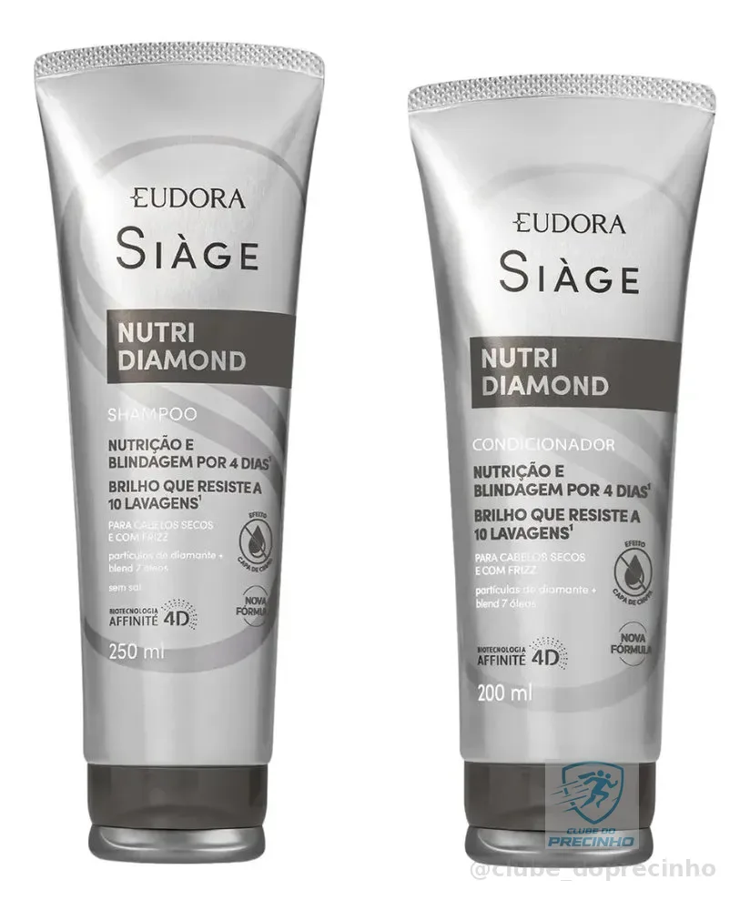 Kit Shampoo + Condicionador Siàge Nutri Diamond Eudora