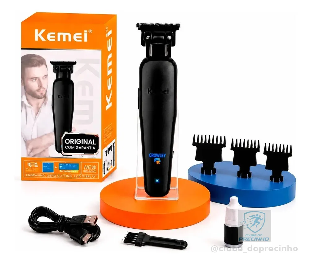 Máquina De Acabamento Profissional Kemei Km-2299 0gap Bivolt Black 127/220v