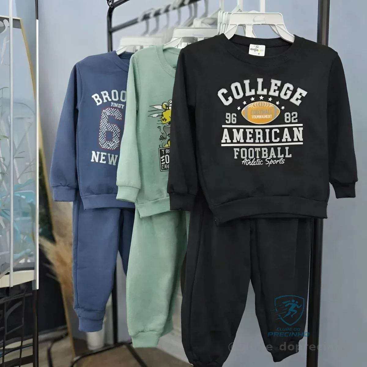 Kit 6 Peças Moletom Masculino 3 Conjunto Inverno Infantil