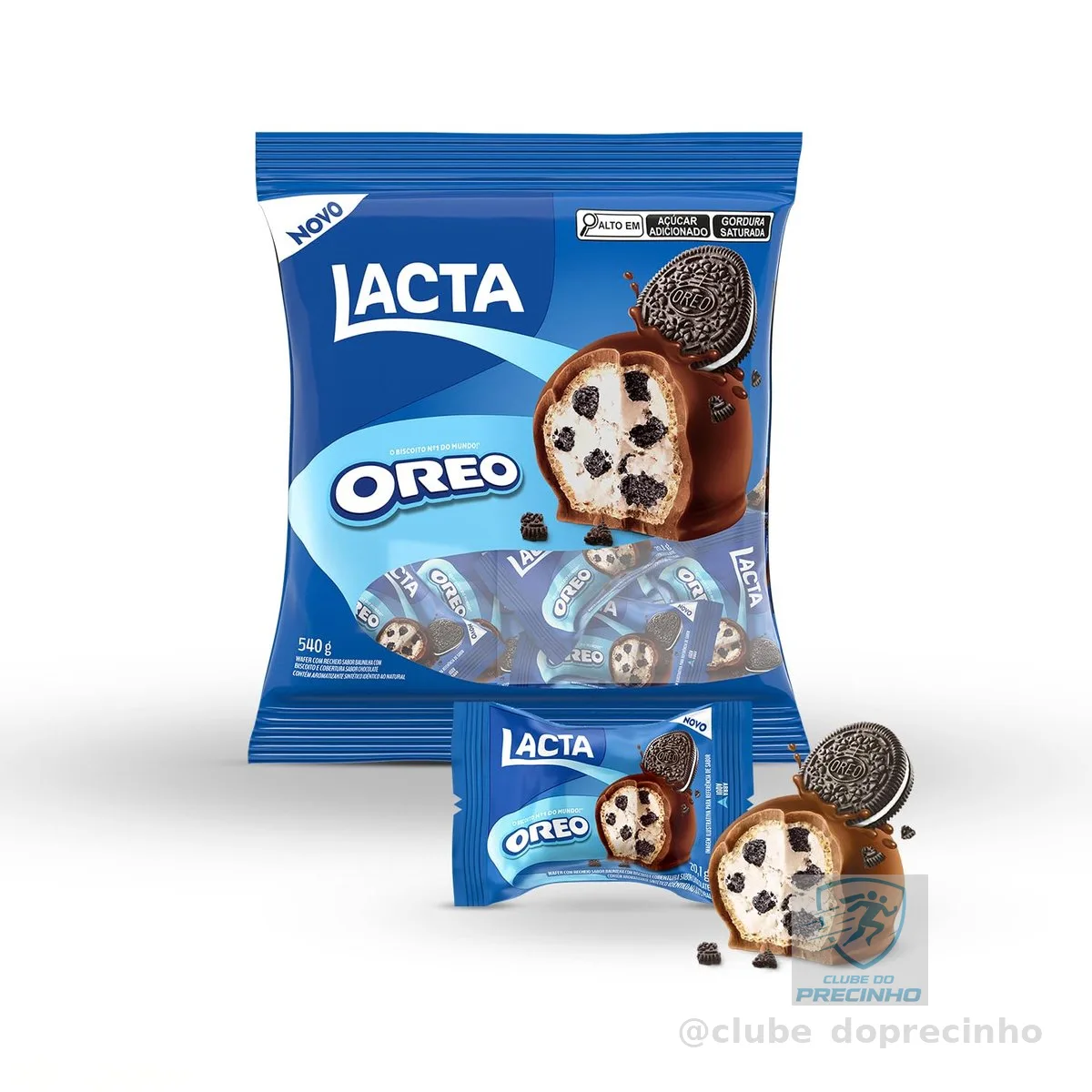 Lacta Oreo - Wafer Recheado Sabor Chocolate Pacote 540g