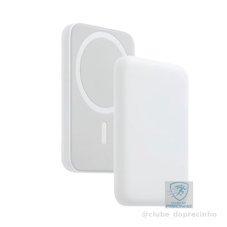 Carregador Portátil 5000Mah Sem fio Para iPhone Indução Bateria Carga
