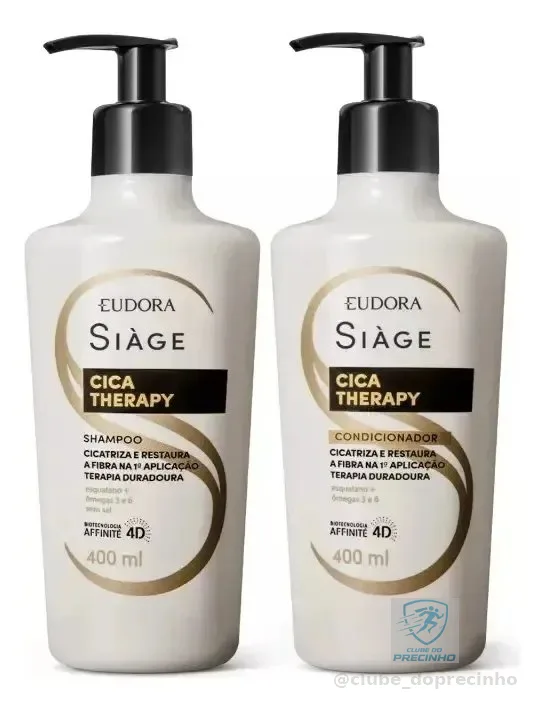 Kit Siàge Cica Therapy Shampoo + Condicionador 400ml Eudora
