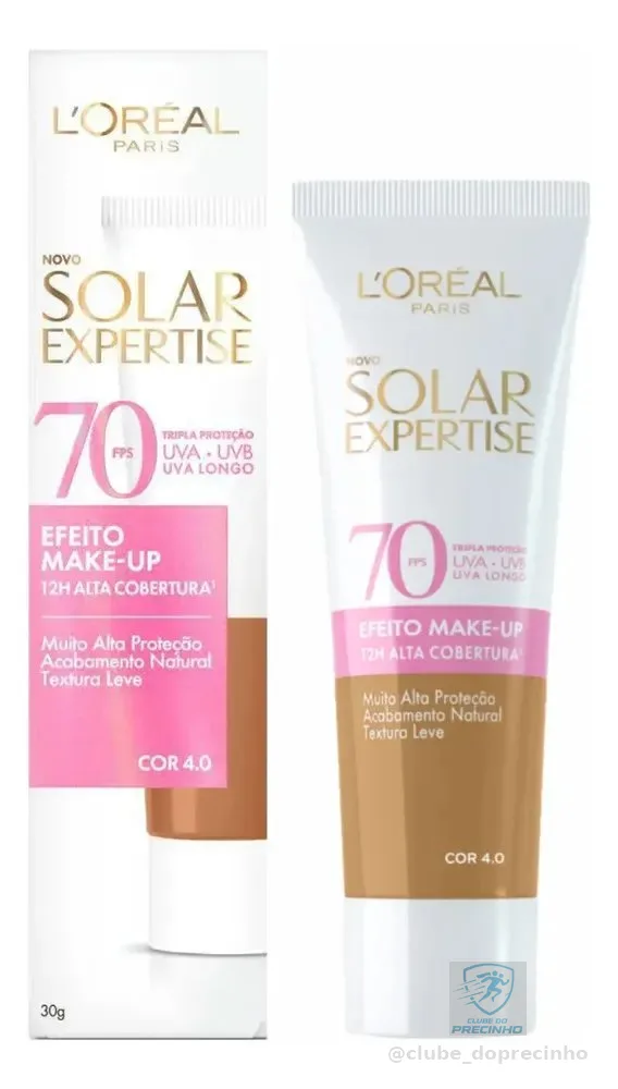 Protetor Solar Facial com Cor FPS 70 Alta Cobertura - L'Oréal Paris Solar Expertise Efeito Make Up 30g