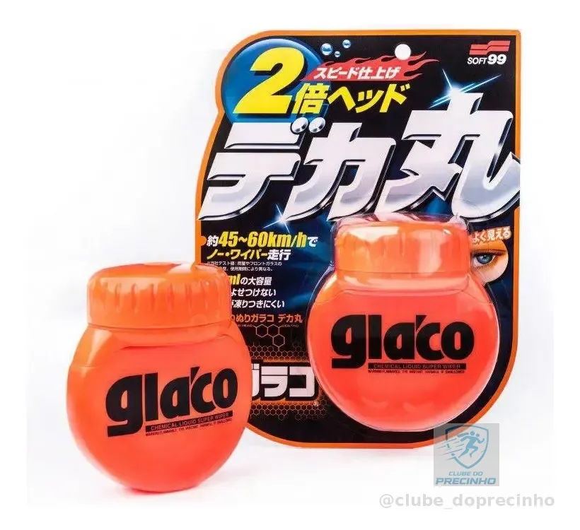 Glaco Big 120ml - Cristalizador Vidros Repele Água - Soft99