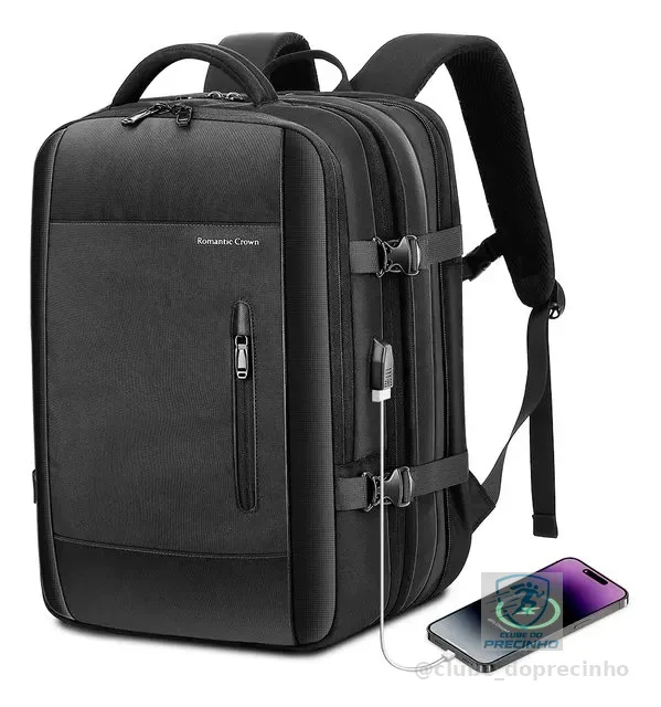 Mochila Viagem Executiva Grande Notebook Masculina Feminina