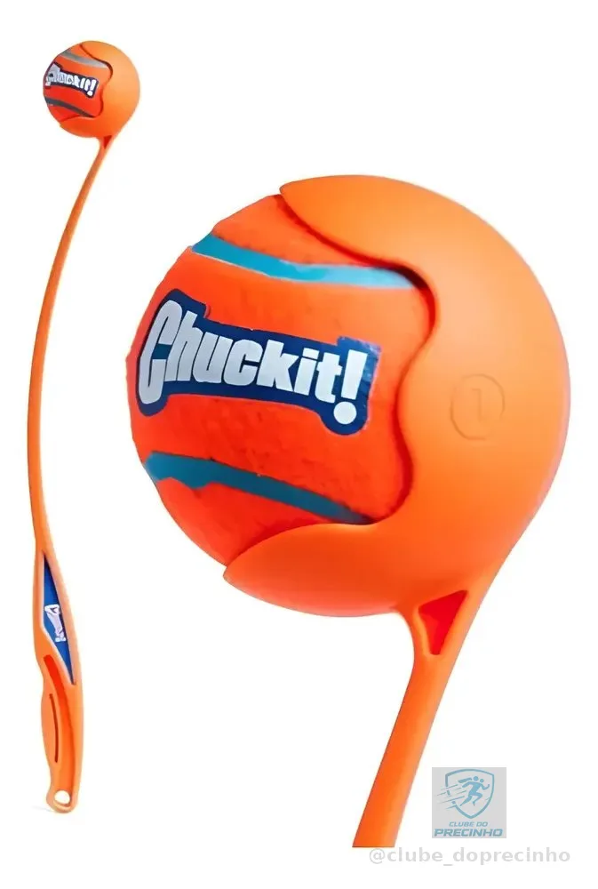 Brinquedo De Lançar Bolinhas P/ Cães Chuckit Sport 26l -66cm Azul