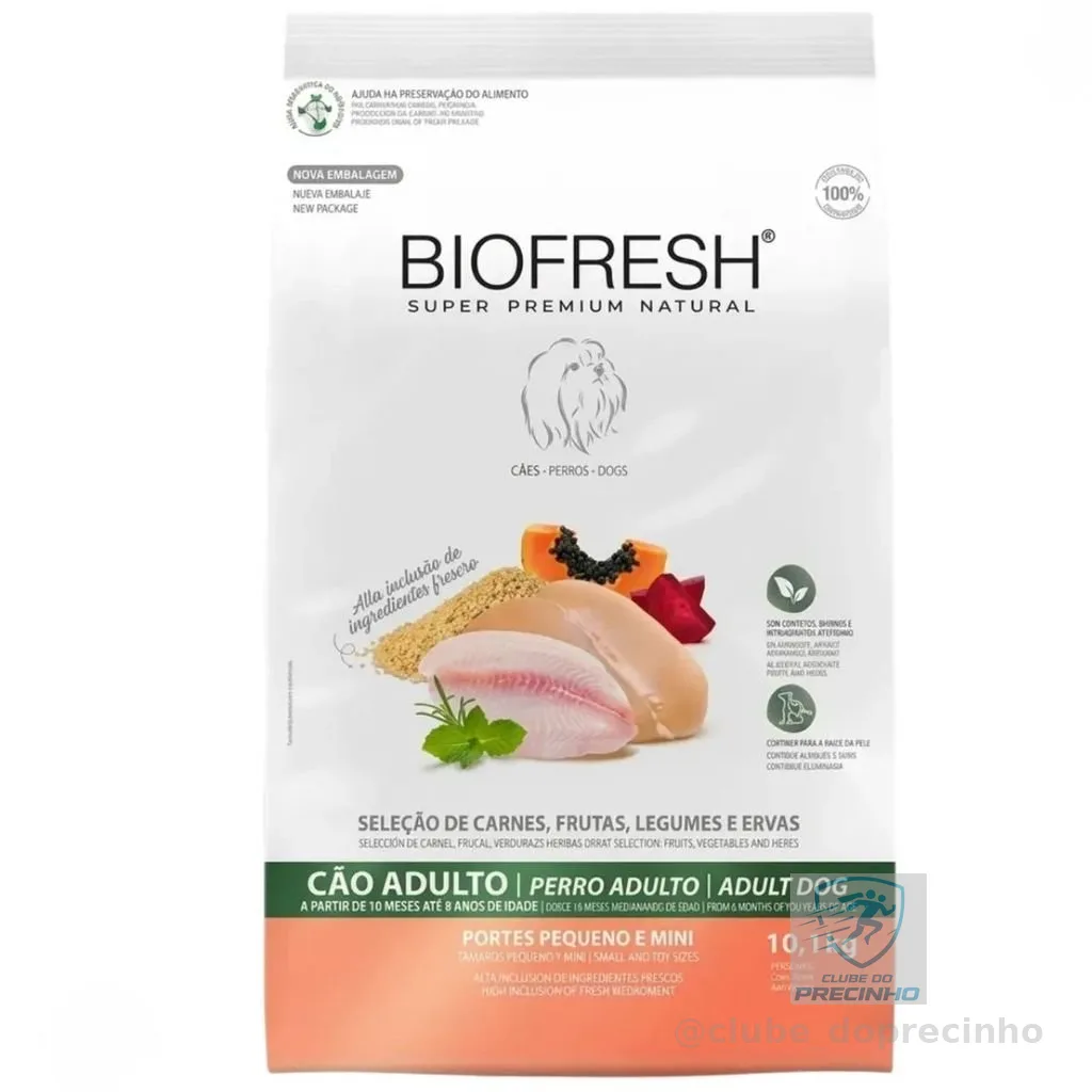 Biofresh Super Premium Raça Mini/Pequena s/ transgênico 10kg