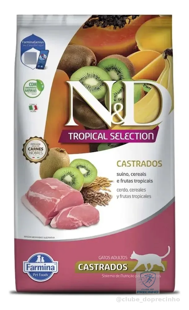 Ração Farmina N&d Tropical Gato Castrado Suíno 7kg