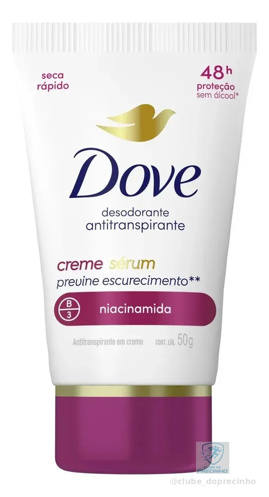 Dove Desodorante Antitranspirante Creme Sérum Previne Escurecimento 50g