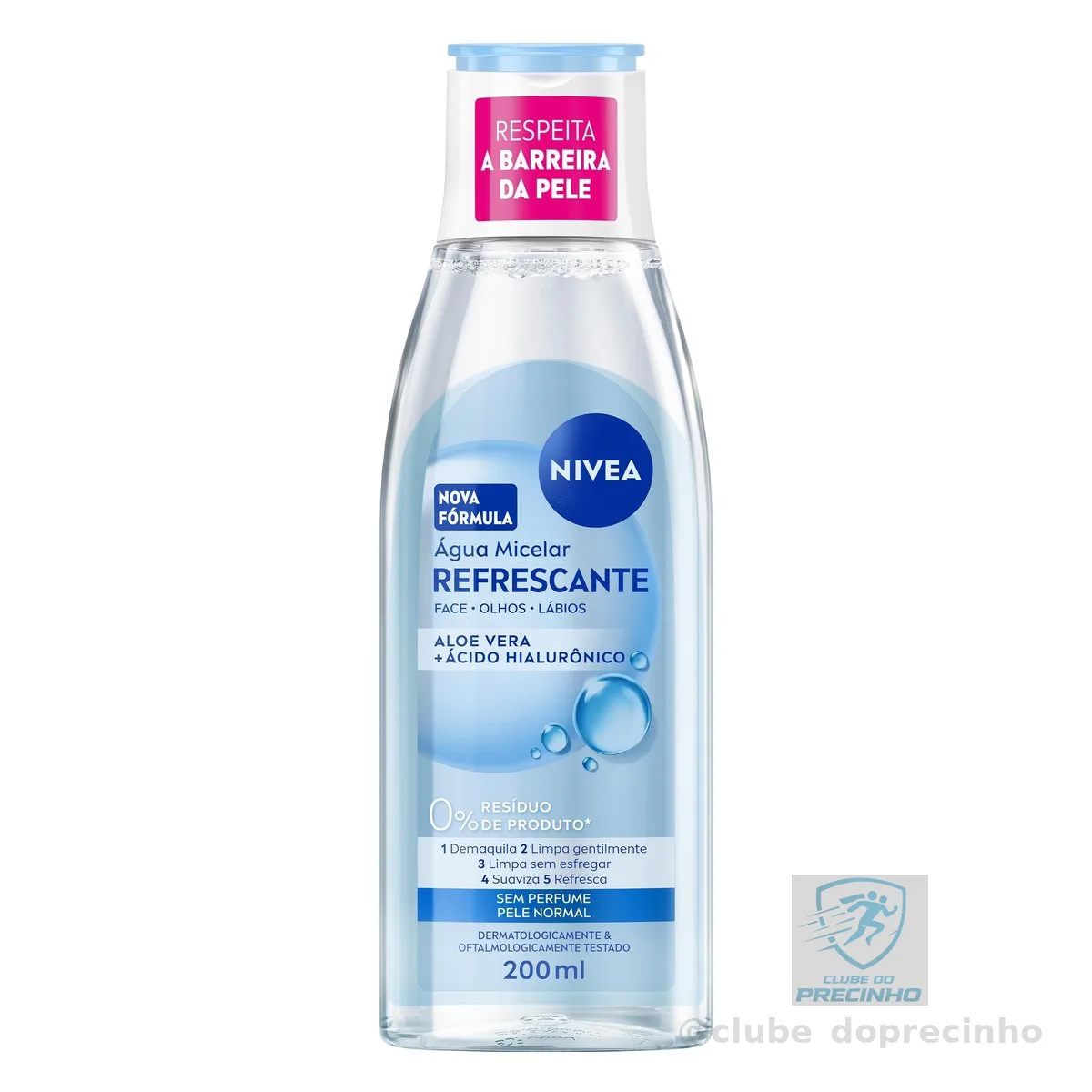 NIVEA Água Micelar Solução de Limpeza 7 em 1 Refrescante 200ml, Demaquila, Limpa Profundamente, Purifica, Hidrata, Cuidado Facial