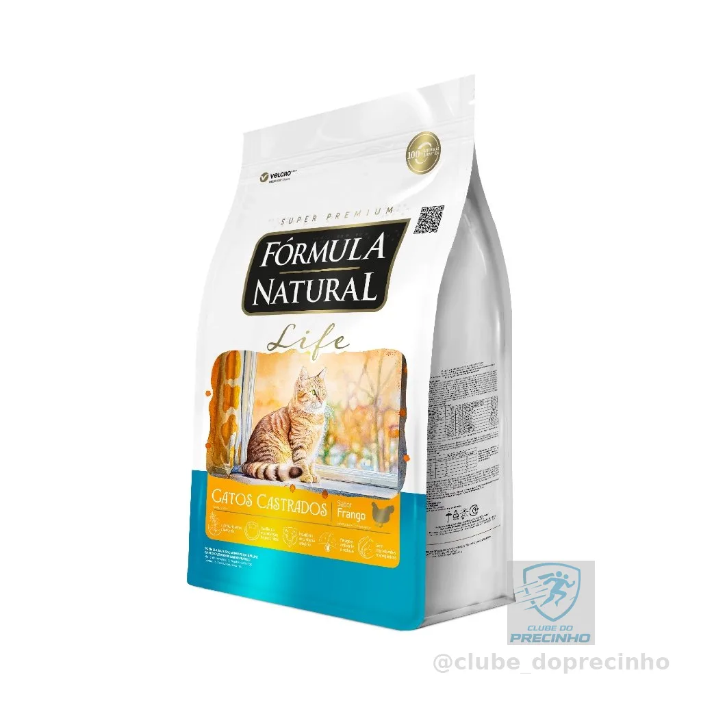Ração Fórmula Natural Life Gatos Castrados Sabor Frango 10,1kg Adimax