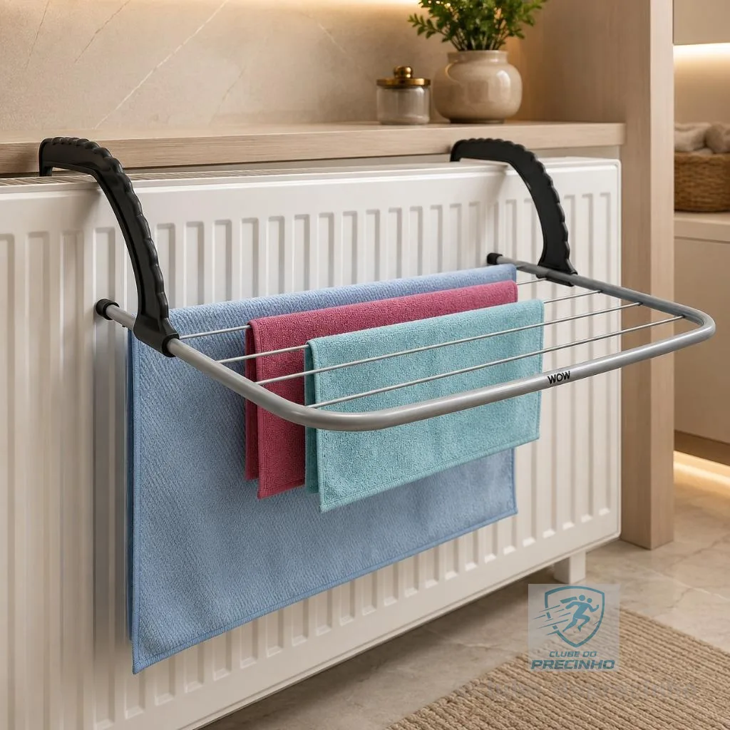 Varal Portátil Para Apartamento Secador De Roupas Prático e Retrátil Para Janela e Parede