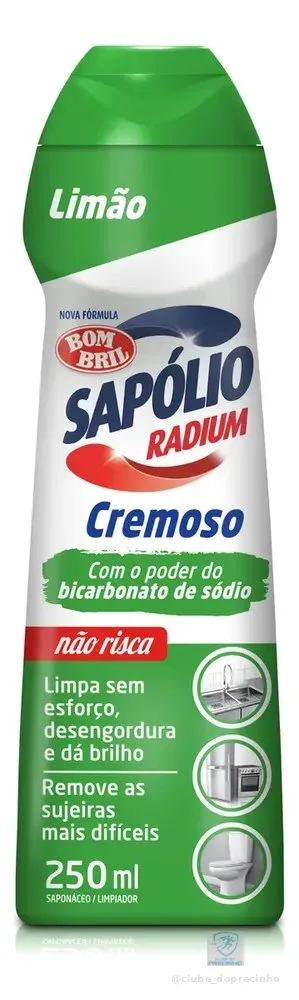 Limpador Multiuso Sapólio Radium Cremoso Limão Bombril 250ml