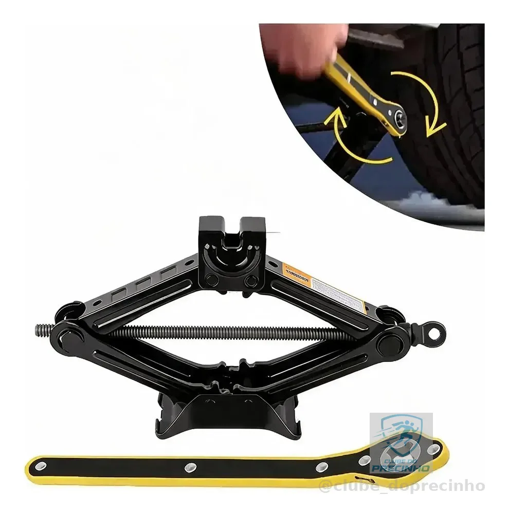 Macaco Para Carro Idraulico 1.5t Com Chave Para Carro