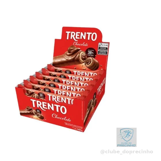 Chocolate Trento Chocolate 38% Com 16 Unidades De 29g