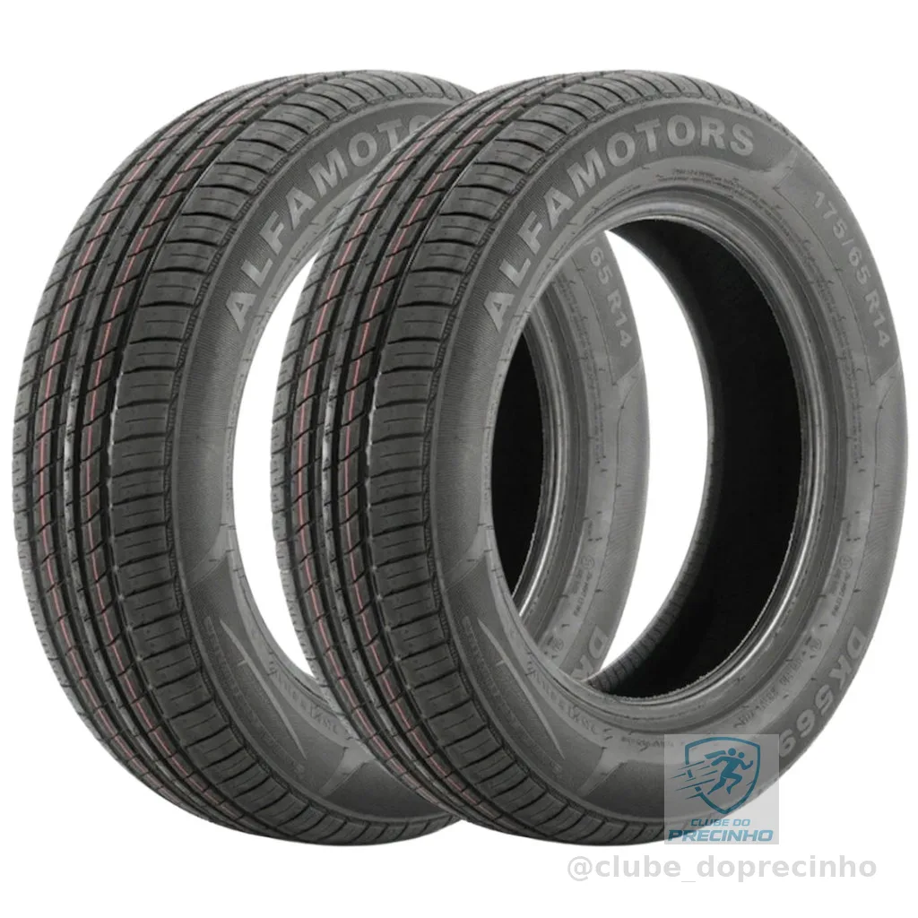 Kit 2 Pneus 175/65 R14 Alfamotors DK569 90/88T 6PR Reinf. Novos Aro 14