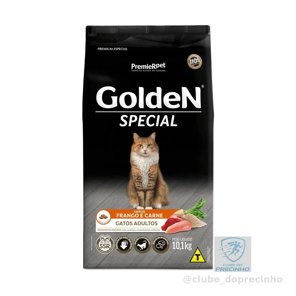 Ração Seca GoldeN Special Frango e Carne para Gatos Adultos 10,1kg
