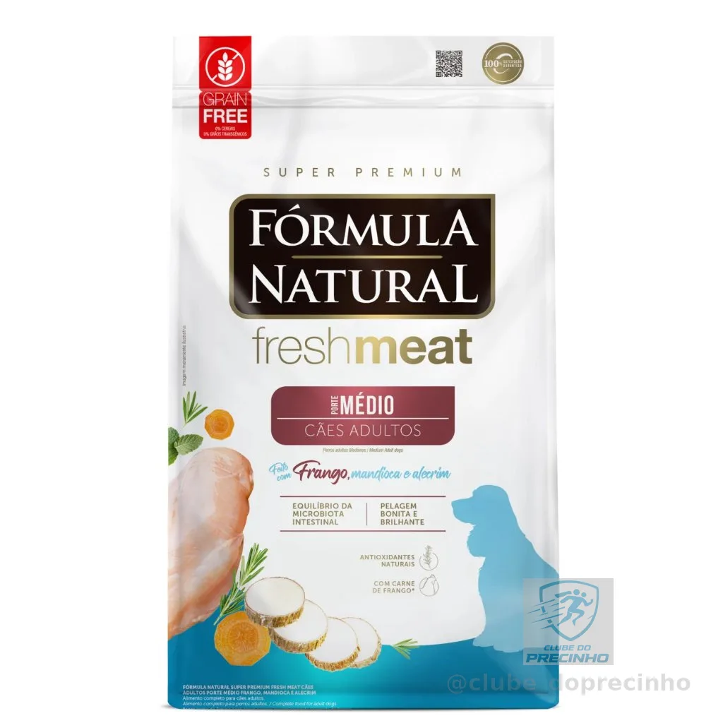 Ração Fórmula Natural Cães Fresh Meat Adulto Raças Médias 12kg