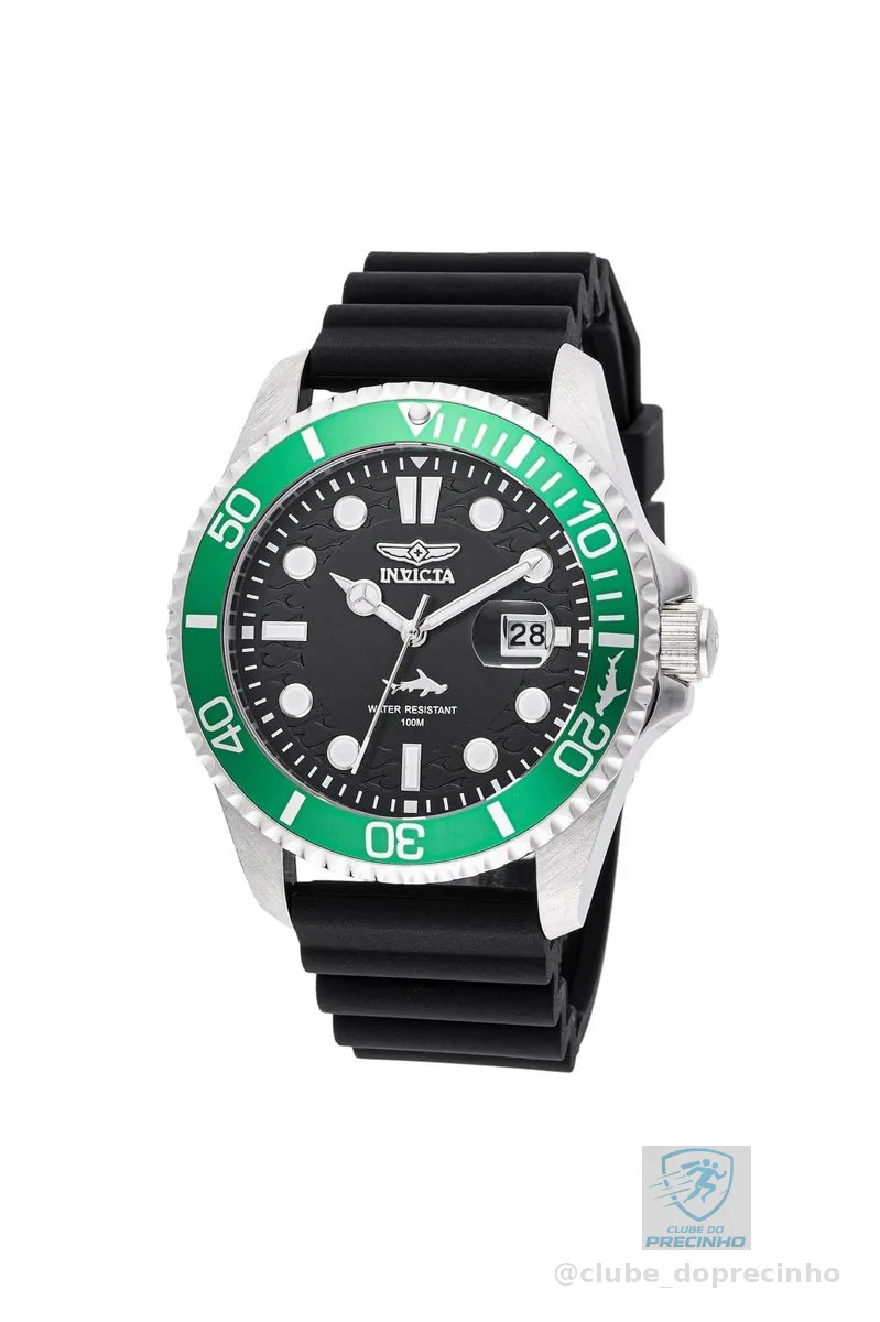INVICTA Mostrador masculino Pro Diver 43 mm, aço inoxidável, dourado, preto, quartzo PC32