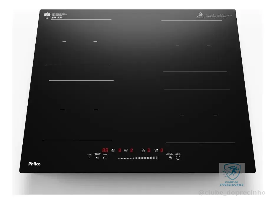 Cooktop De Indução Pctq1 Função Turbo 4 Bocas Philco